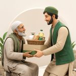 توزيع السلال الغذائية على الأسر المستفيدة